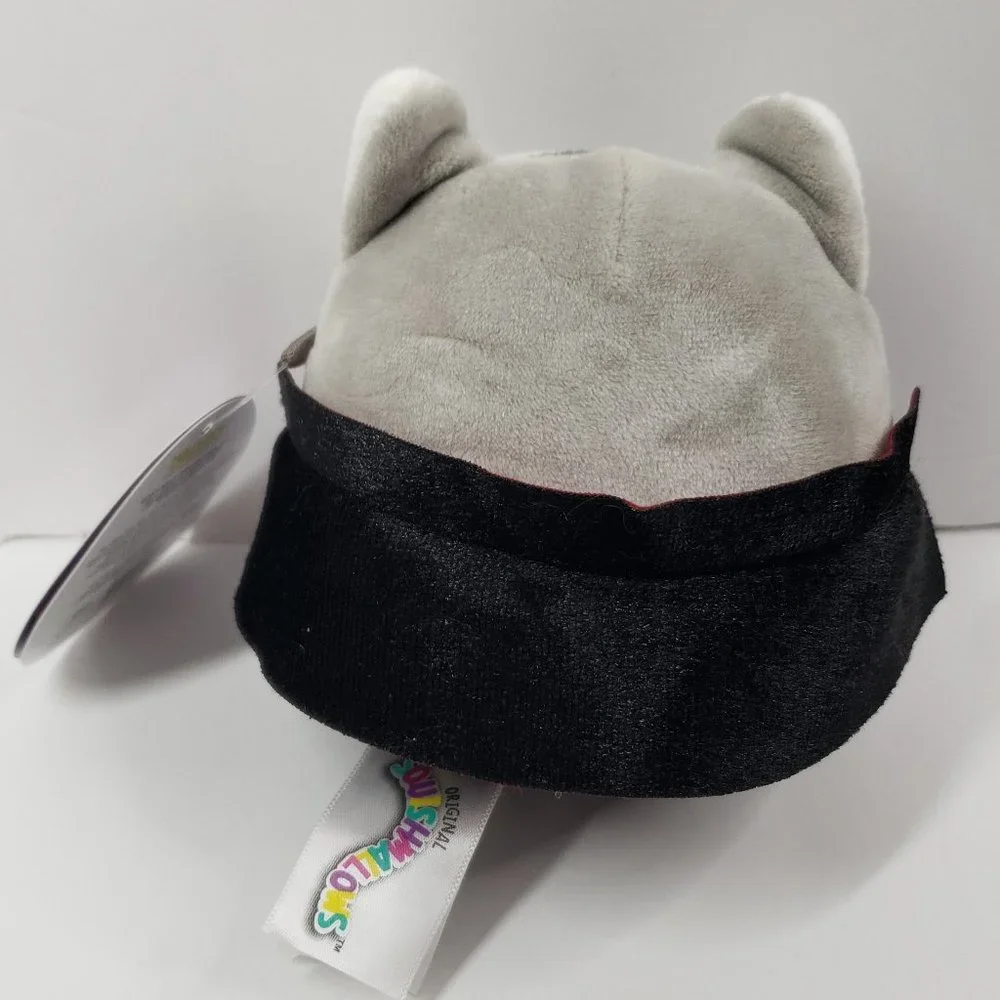 Squishmallows 4” Halloween Vampire Tally the Gray Tabby Cat Closed Eyes NWT - Picture 2 of 2